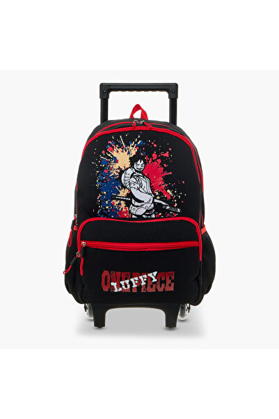 TOEI ANIMATION حقيبة ظهر بعجلات مطبوعة من قطعة واحدة بمقبض قابل للسحب - 16 بوصة