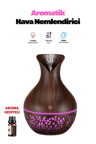 Concord Hava Nemlendirici Buhar Makinesi Oda Kokusu Aroması RGB Ledli Gece La...