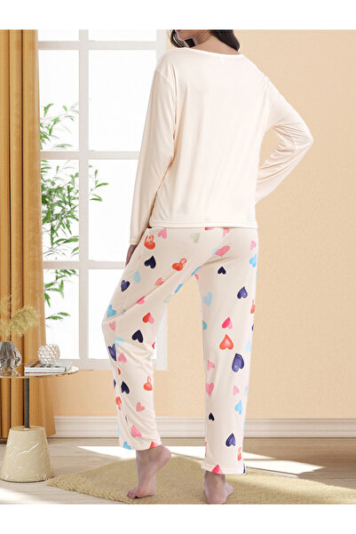 Take Two By Styli Graphic Print Long Sleeve T-Shirt and Pyjama Set