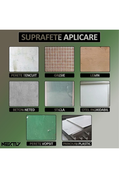 NEXTLY 3D Adhesive Wallpaper Panels, Waterproof & Heat Resistant, 10.6 sqm Coverage, Cream-Green