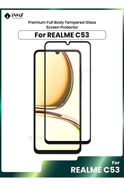 ineix واقي شاشة كامل من الحافة إلى الحافة لهاتف Realme C53