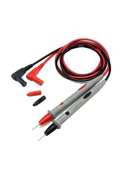 Lecxo Premium Universal Multimeter Test Leads – 1000V/20A, 90cm Needle Tip, Red & Black
