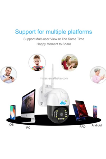 OEM Outdoor Surveillance Camera with 4G SIM + Ethernet, PTZ, Motion Sensor, 3MP, HD, Speaker & Microphon