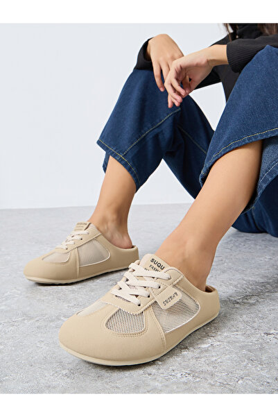 Take Two By Styli Beige Slip On Casual Shoes