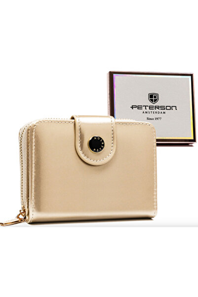 Other Small women's wallet made of -leather with snap and zipper - Peterson