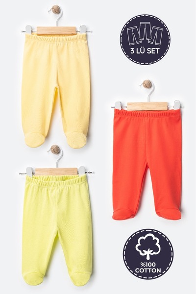 Buude Kids Patikli Bebe Alt 3 lü Pamuk