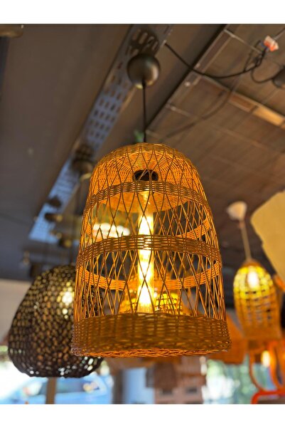 RATTAN KAHVE DEKOR AVİZE