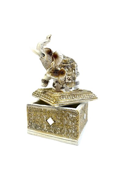 Cadouridiversity Jewelry box with 3D elephant, resin (G11-15)