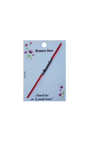 Cadouridiversity - Brățară cu nume „Alexandra”, oțel inoxidabil
