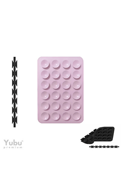 yubu Çift Taraflı Vakumlu Telefon Tutucu, Cep Telefonu için Silikon Çift Tara...