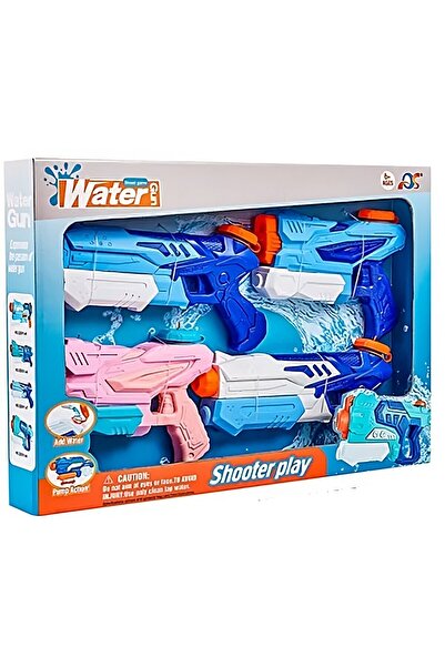 MACVI ® 4-Piece Kids Water Gun Set, 2x300ml + 2x550ml, Durable Plastic, Ages 6+