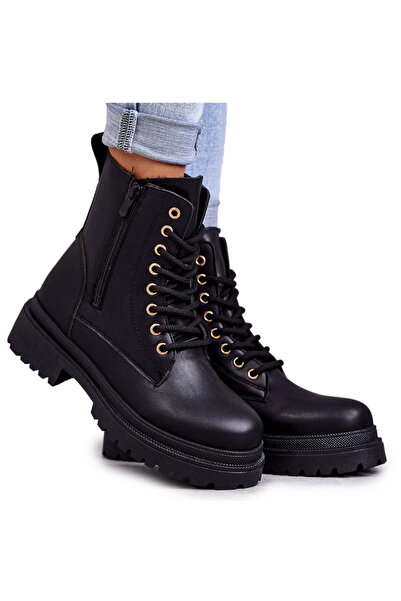 Evento Cizme de piele caldă pentru femei Dorchen negru deschis 36