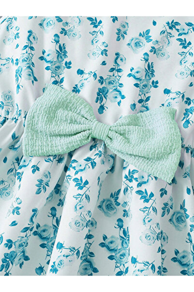 Take Two By Styli Teens Green Floral Dress and Bolero Set