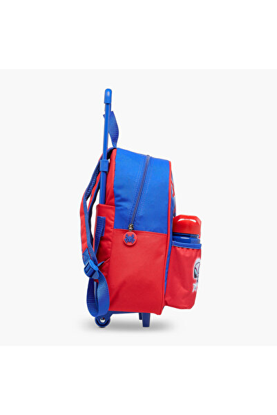 Marvel Spider-Man 3-Piece School Trolley Bag Set for Boys 5-8 Years with Lunch Bag and Pencil Pouch