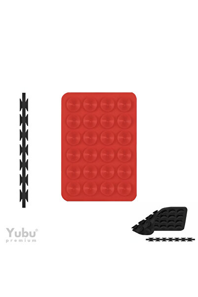 yubu Çift Taraflı Vakumlu Telefon Tutucu, Cep Telefonu için Silikon Çift Tara...