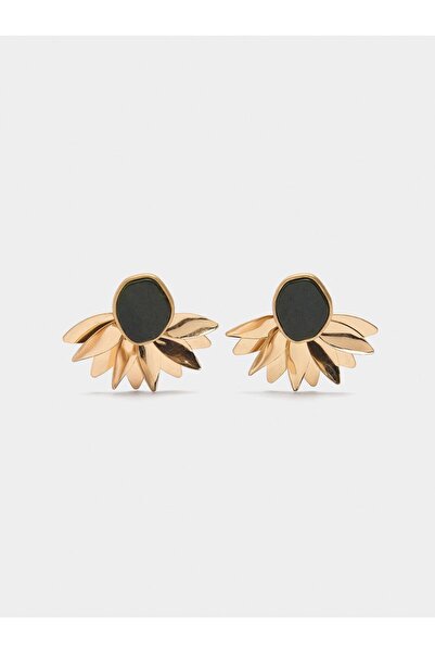 PARFOIS Resin Detaylı Yarım Çiçek Küpe