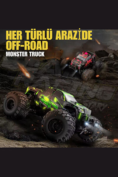 welcomein Oyuncak 2.4 Ghz Uzaktan Kumandalı Dev Teker 4X4 20 Km Hız Yapan Rock Crawler Araba Monster