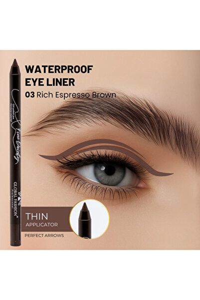 global fashion Creion-gel de ochi, Global Fashion, 03, dark brown