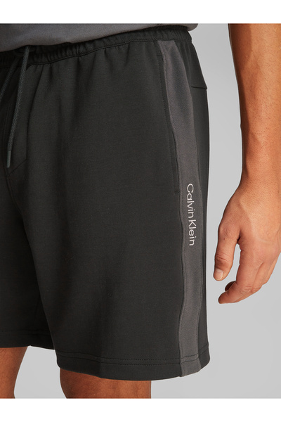 Calvin Klein Men Black Monotype Side Tape Shorts