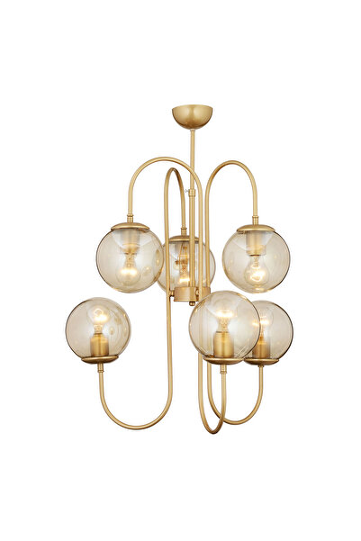 Apliqa HubRom chandelier, SOSA 3558-06-FR 60x57 cm 6xE27-60W Antique