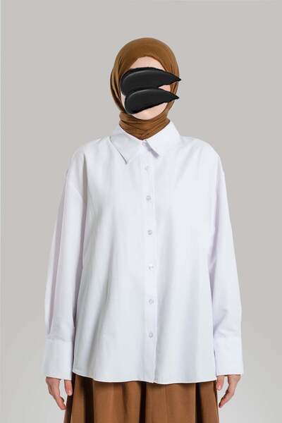 Emare Basic Hijab Shirt - White
