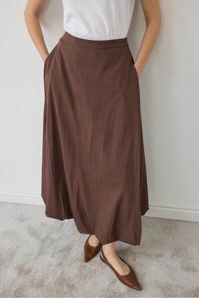TERZİ DÜKKANI Bella Balon Skirt Brown