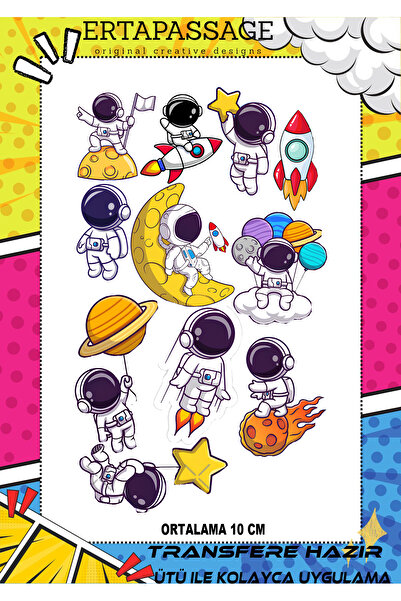 ErTaPassage Astranot 2 DTF Transfer Baskı – Ütüyle Yapışan – Tişört İçin Kola...