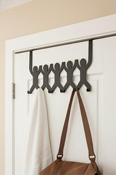 Grandmix Metal Kapı Arkası Askı İnsan Figürlü Çok Amaçlı Dekoratif Askılık 6 ...