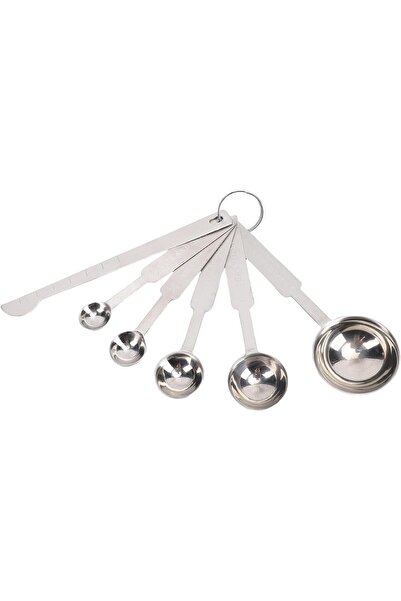 MG Stainless Steel Measuring Spoons Set of 5 (0.62 ml, 1.25 ml, 2.5 ml, 5 ml, 15 ml), Spain