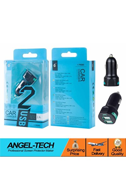 Qualcomm Încărcător auto 2 x USB slim fit, încărcare rapidă 2.4 A, negru