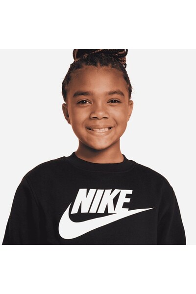 Nike Bluza K NSW CLUB FLC CREW LS HBR Unisex Copii