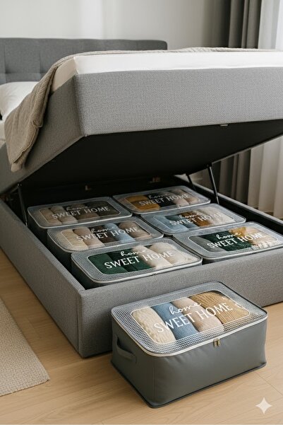 Sertil 6 Adet Seffaf Sweet Home Baskili Lavanta kokulu 64x44x20 Kalin Kumas