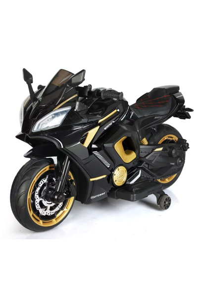 Kinderauto Motocicletă electrică R9 pentru copii, neagră