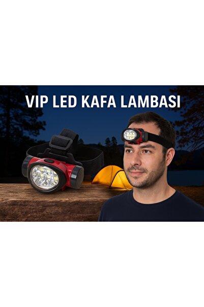 Vip Home Concept Market Ürünleri Kafa Lambası,VİP Kafa Işıldağı, Madenci, Kampçı, Tamirci Feneri-OVAL LEDLİ