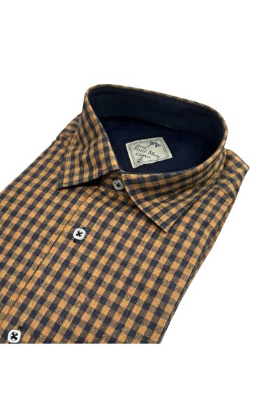 Store Ekose desenli düğmeli cepli gömlek