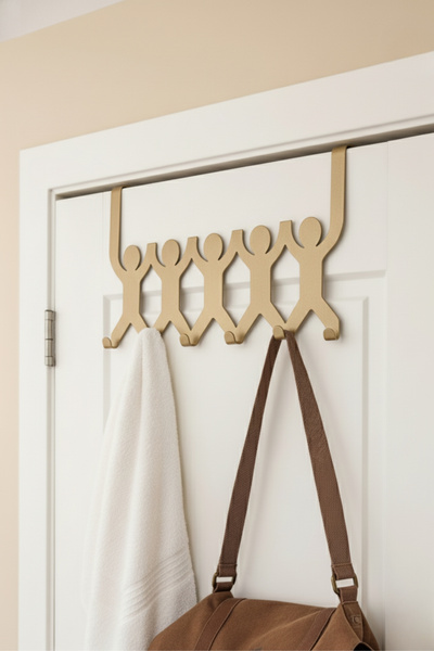 Grandmix Metal Kapı Arkası Askı İnsan Figürlü Çok Amaçlı Dekoratif Askılık 6 ...