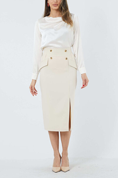 Dizayn Ella Nervür dikişli kalem etek EL-1106