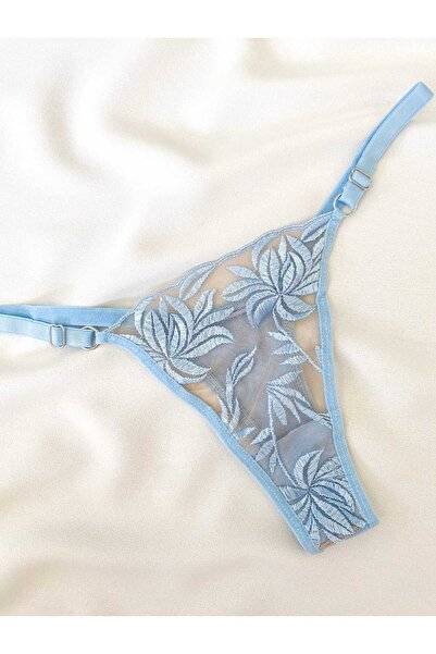 La Linaa Σετ εσώρουχα Mona Blue Lace & Tulle