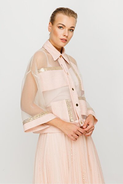 Nefeli Organze Ceket PUDRA