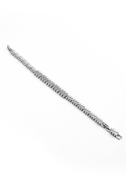 Sose Moda Mekik Model Zircon Stone Xuping Non-Tarnish Silver Women's Elegant Bracelet