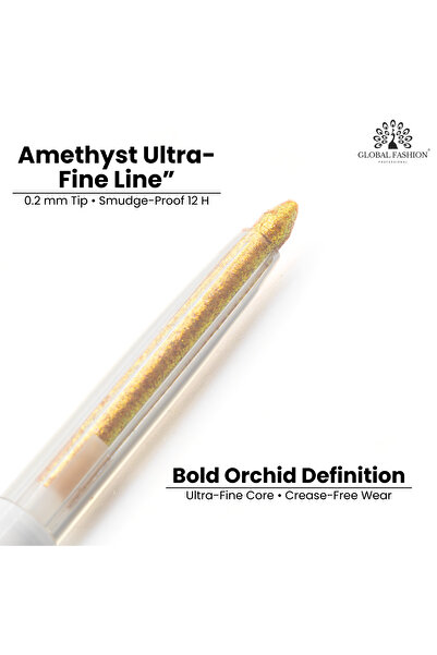 global fashion Soft gel eyeliner, Global Fashion, Dourado with glitter