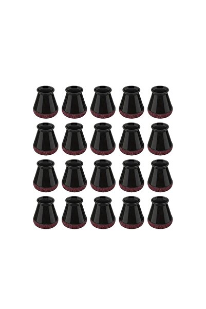 NEXTLY Protecții pentru picioare de scaun/mobilă din silicon și fetru, antizgârieturi, reducere a zgomotului, set de 20, negru-vișiniu