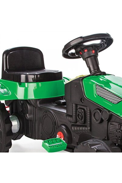 PİLSAN Active Green children's pedal tractor, with adjustable seat, chain transmission, backrest,