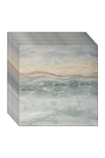 NEXTLY Αυτοκόλλητη ταπετσαρία με εμφάνιση μαρμάρου, αδιάβροχη και ανθεκτική στη θερμότητα, σετ 10 τεμαχίων, 60x60 εκ.