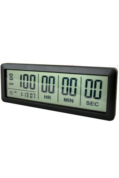 DECO Digital Countdown Timer — up to 999 days, Black