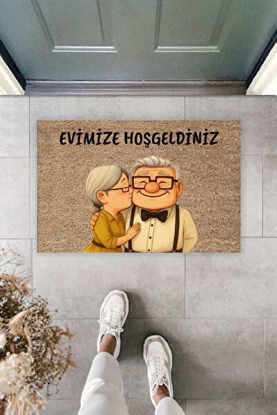 Dormot Modern Dijital Baskı Popüler Tatlı Çift Kapı Önü Paspası