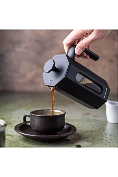 Klausberg Infuzor pentru cafea, ceai sau ierburi, 350 ml, sticla si inox, negru,