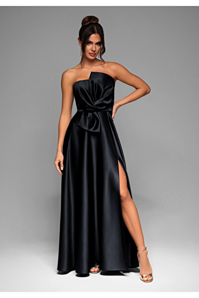 OMBRE Βραδινό φόρεμα LA-OM-DLR004 Κανονική Γραμμή μαύρο