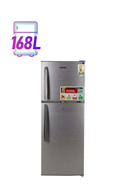 Geepas Double Door Direct Cool Refrigerator 223 kW GRF2202SXE-1 Silver