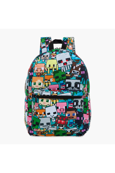 MINECRAFT Print Backpack with Adjustable Shoulder Straps - 16 inches